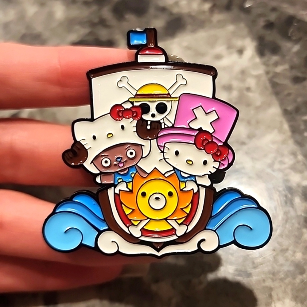 Large Hello Kitty Sanrio Naruto Mashup enamel pin
